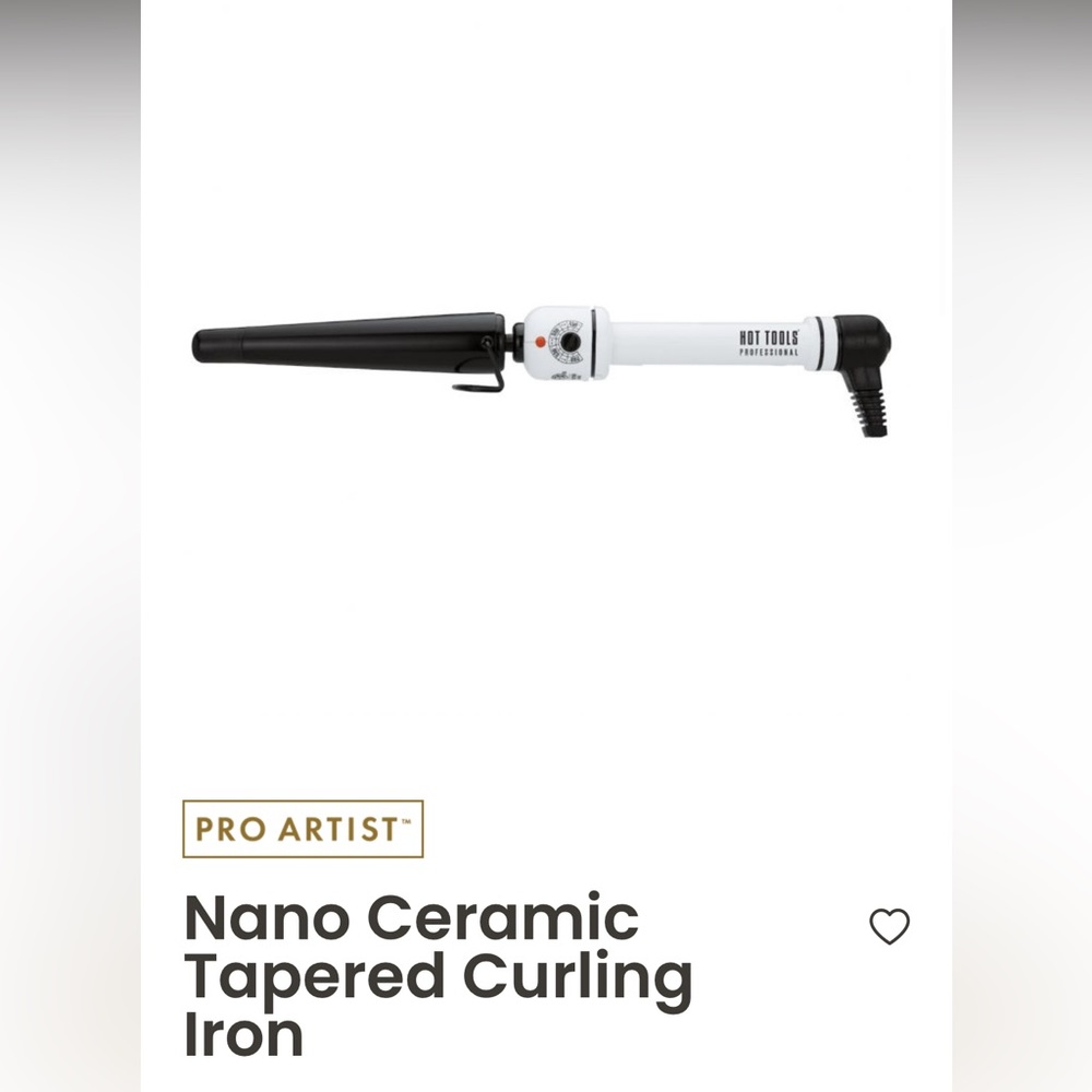 HOT TOOLS NANO CERAMIC TAPERED CURLING IRON [1/2 in to 1 in]
